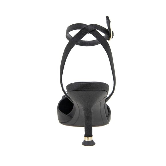 Kenneth Cole New York Women's Umi Pom Pom Pumps Black Satin Size 5 NEW - Picture 6 of 8